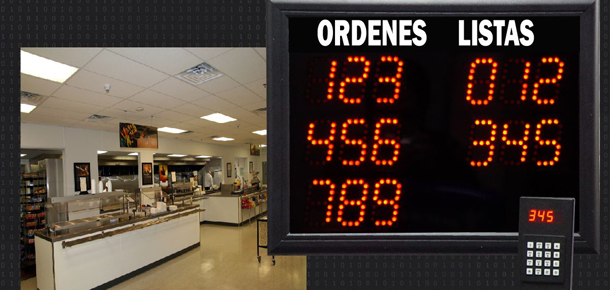 Sistemas electronicos indicadores ordenes listas LEDs